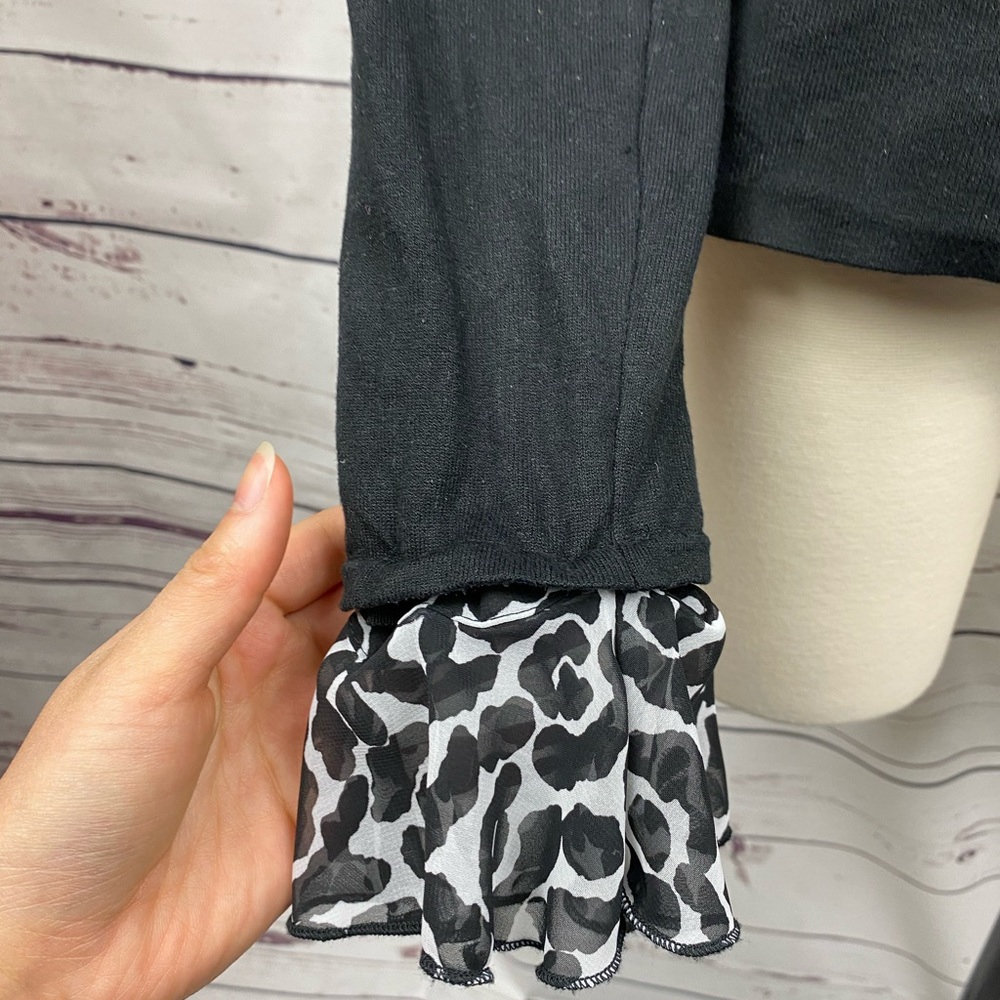 WHBM Black Ruffle Sweater - Picture 5 of 8